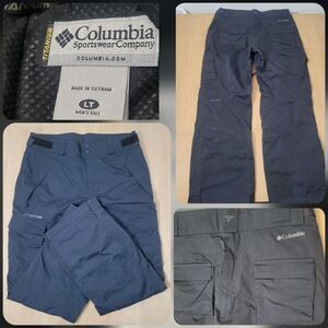 Columbia Pants Mens Large Tall Black Titanium Omni Tech Cargo Snowboard Ski
